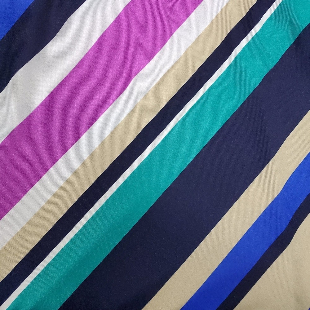Shelby & Palmer Womens 1X Striped Side Tie Sheath Dress Blue Purple Teal NWT - Picture 5 of 13